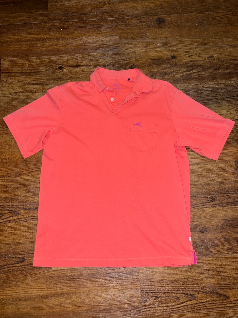 Tommy Bahama Coral Short Sleeve Polo Coastal Casual Pocket Shirt Size S - Picture 2 of 9